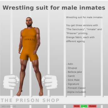 Second Life Marketplace - Mens wrestling suit - og (032-01-01)